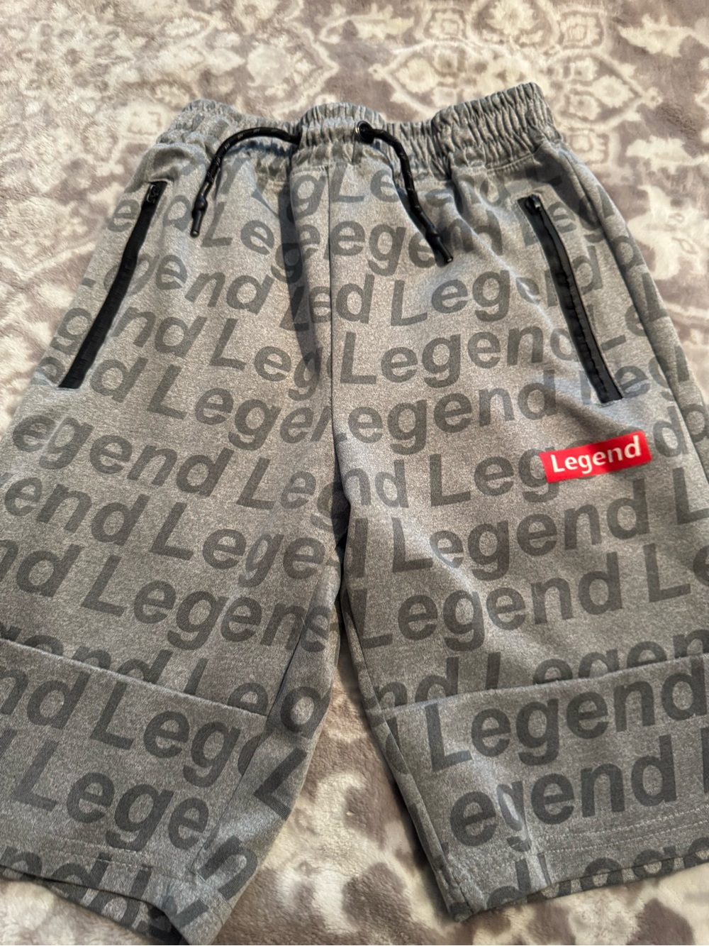 Kids Gray Legend Logo Sweat Shorts